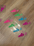 Rainbow set 4 Gaitlyn Foot Sticker