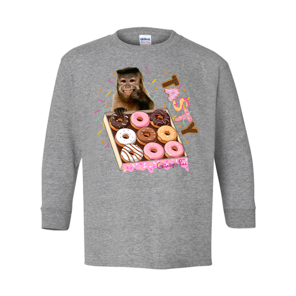 Youth Gaitlyn Rae Tasty Donut Box T-Shirt Long Sleeve