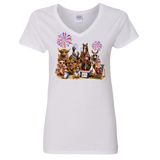 Grae Farms the Furry Kids “ADULT SIZE” Short Sleeve V-NECK T-Shirt