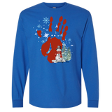 Gaitlyn Rae Winter Snowman Hand Long Sleeve Tshirt