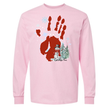 Gaitlyn Rae Winter Snowman Hand Long Sleeve Tshirt