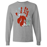 Gaitlyn Rae Winter Snowman Hand Long Sleeve Tshirt