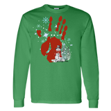 Gaitlyn Rae Winter Snowman Hand Long Sleeve Tshirt