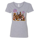 Grae Farms the Furry Kids “ADULT SIZE” Short Sleeve V-NECK T-Shirt