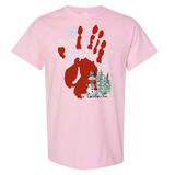 Gaitlyn Rae Christmas Winter Snowman Hand short sleeve T-shirt