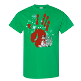 Gaitlyn Rae Christmas Winter Snowman Hand short sleeve T-shirt