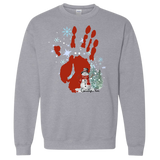 Gaitlyn Rae Christmas Winter Snowman Hand Crewneck "Sweatshirt"