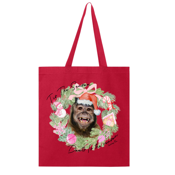 Reusable Christmas Wreath Tote