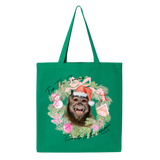 Reusable Christmas Wreath Tote