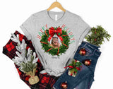 Happy Holiday Wreath Short Sleeve Shirt